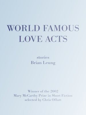 World Famous Love Acts - ebook